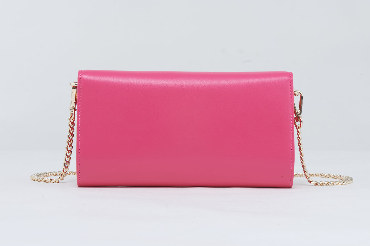 Pink Crossbody Bag with Gold Chain | Women's Leather Purse | Everyday Bag