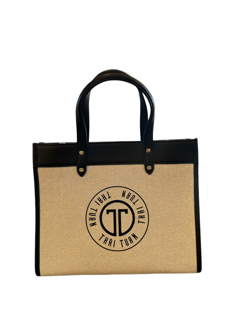 Natural Tote  Bag | Sustainable Raffia & Canvas Tote